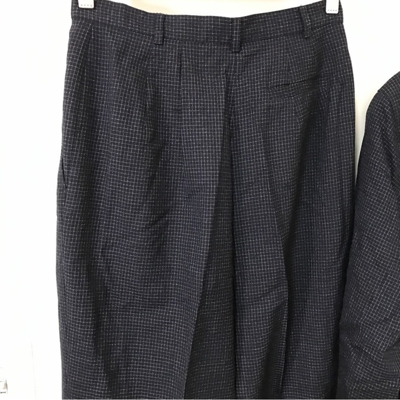 Vintage 90s excursion gray plaid jacket and high waisted pants - Picture 10 of 13